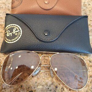 Ray Ban 3025 Aviator Classic Polarized Gold Sunglasses Brown Lenses,Case & Cloth